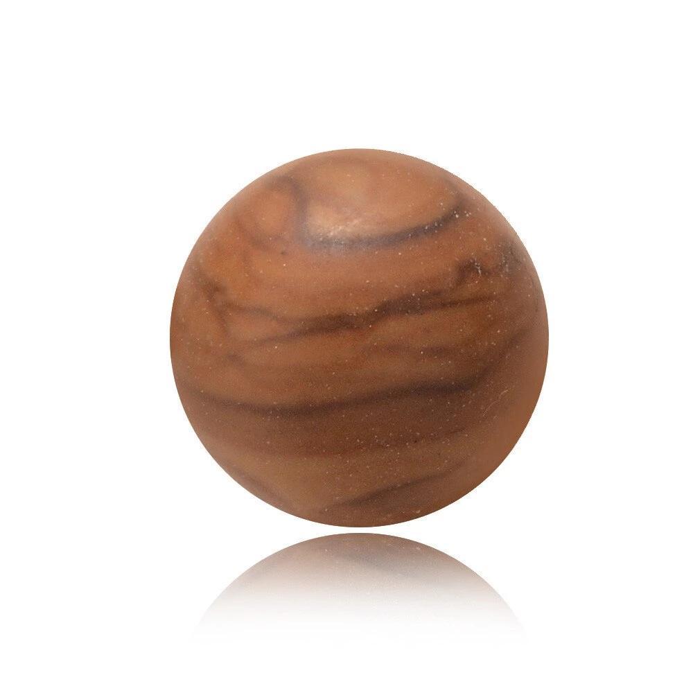 Natural Brown Wood and Iron Stone Skulls Bracelet for Men-Skull Bracelet-Innovato Design-6.7-Innovato Design