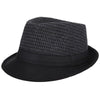 Wide Brim Wool Fedora Trilby Hat with Black Hatband