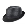 Wide Brim Wool Fedora Trilby Hat with Black Hatband