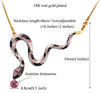 Snake Necklace with Red Australian Rhinestone-Necklaces-Innovato Design-Innovato Design