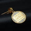 Rhinestone-Studded Gold-Plated “The Last Supper” Bling Stainless Steel Hip-hop Pendant Necklace