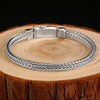 Weaved 925 Sterling Silver Handmade Vintage Punk Fashion Bracelet-Bracelets-Innovato Design-Innovato Design
