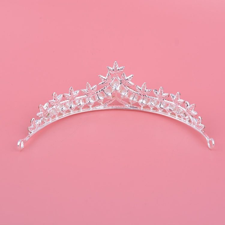 Magnificent Pearl and Crystal Tiara, Necklace & Earrings Wedding Jewelry Set-Jewelry Sets-Innovato Design-Innovato Design