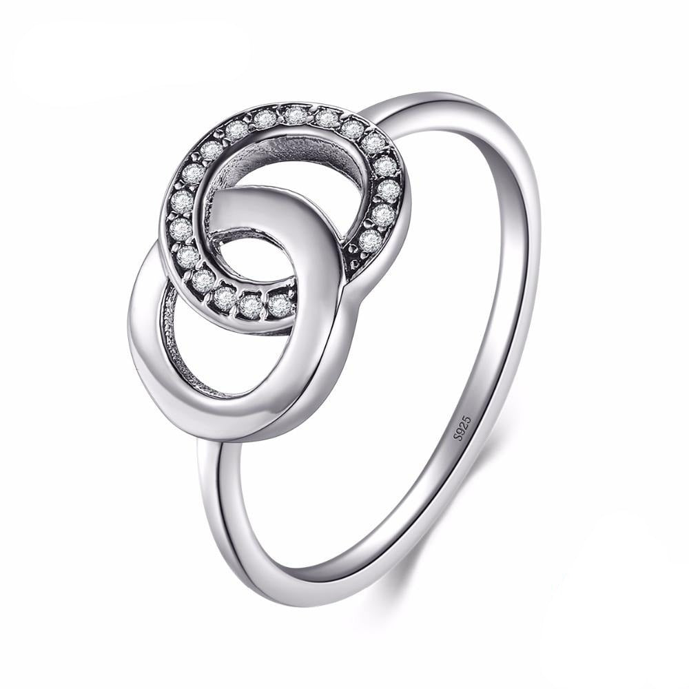 Cubic Zirconia Rings 925 Sterling Silver Necklace, Earrings & Ring Vintage Fashion Wedding Jewelry Set-Jewelry Sets-Innovato Design-6-Innovato Design