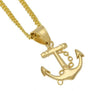 Golden Nautical Anchor and Chain Pendant Necklace - InnovatoDesign