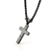 Black Hematite Stone Cross Pendant and Necklace with Magnetic Lock - InnovatoDesign