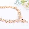 Gold-Plated Crystal Leopard Necklace, Bracelet, Earrings & Ring Wedding Statement Jewelry Set