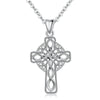 925 Sterling Silver Fine Irish Celtic Cross Infinity Knot Pendant Necklace - InnovatoDesign