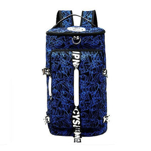 Two Way Multifunctional 36 to 55 Litre Blue Sports Backpack With Shoe Compartment-Sport Backpacks-Innovato Design-Innovato Design