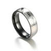 His and Hers Two-Tone Stainless Steel with Engraved Heart and Cubic Zirconia Couple Ring - InnovatoDesign