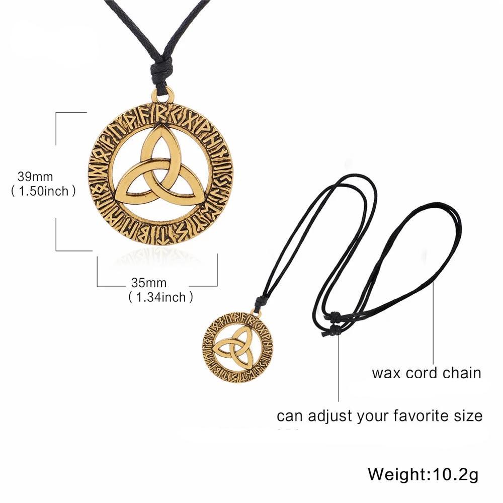 Odin's Horn Triquetra Pendant Choker Necklace-Necklaces-Innovato Design-Silver-Innovato Design