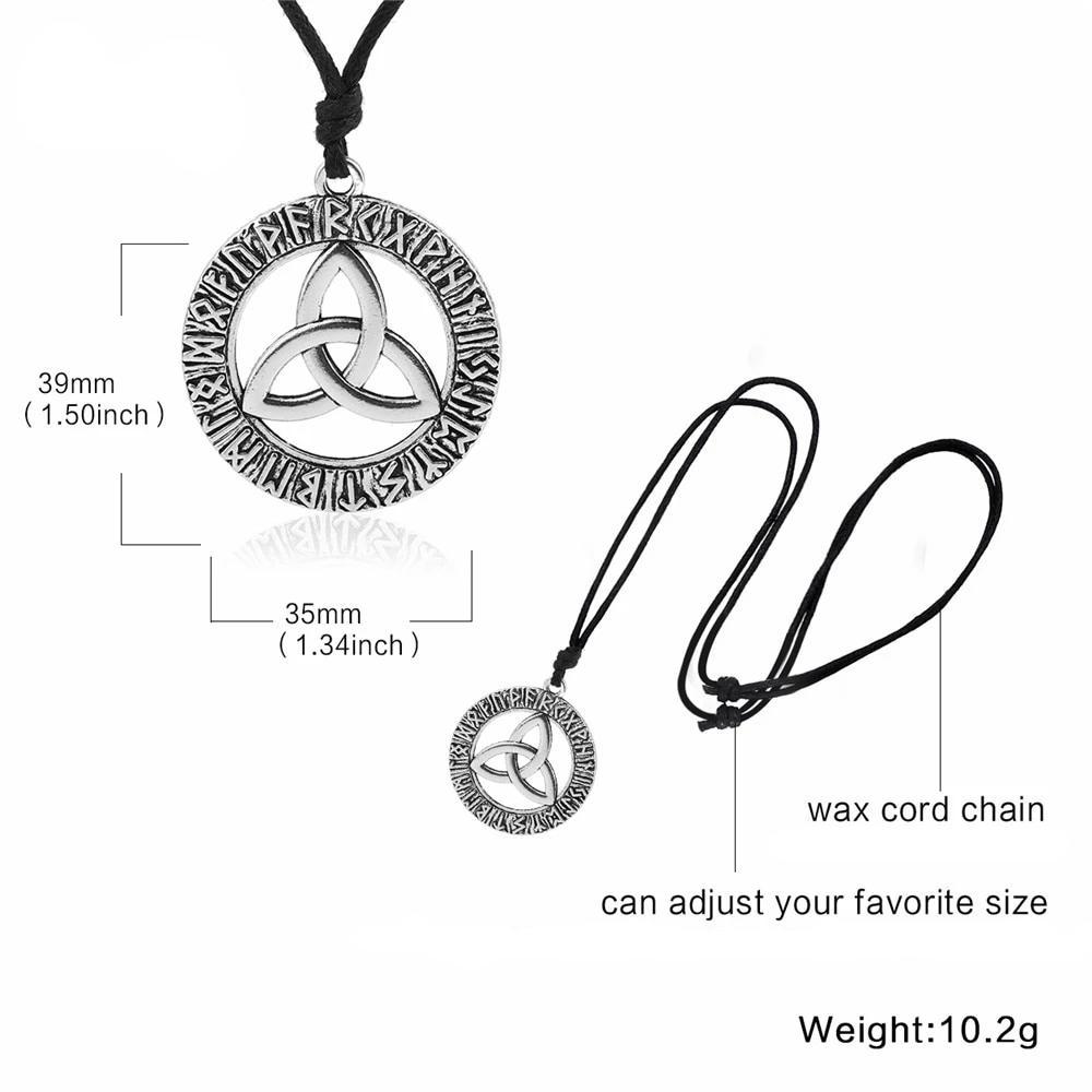 Odin's Horn Triquetra Pendant Choker Necklace-Necklaces-Innovato Design-Silver-Innovato Design