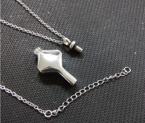 Black & Silver Vintage Cremation Cross Bone Urn Pendant Necklace-Necklaces-Innovato Design-Innovato Design