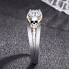 Skull and Cubic Zirconia Punk Engagement Ring-Rings-Innovato Design-6-Innovato Design