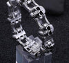 Men’s Stainless Steel Biker Skull Motorcycle Chain Bracelet - InnovatoDesign