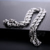 6mm Twisted Long Chain 925 Sterling Silver Handmade Biker Necklace-Gothic Necklaces-Innovato Design-19.69in-Innovato Design