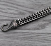 Antique Black Stainless Steel Viking Wolf Chain Bracelet - InnovatoDesign