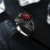 Skull and Heart Cubic Zirconia Vintage Fashion Engagement Ring