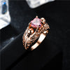 Skull and Heart Cubic Zirconia Vintage Fashion Engagement Ring-Rings-Innovato Design-5-Pink-Innovato Design