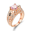 Skull and Heart Cubic Zirconia Vintage Fashion Engagement Ring-Rings-Innovato Design-10-Pink-Innovato Design
