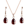 Crystal Necklace & Earrings Fashion Jewelry Set-Jewelry Sets-Innovato Design-Red-Innovato Design