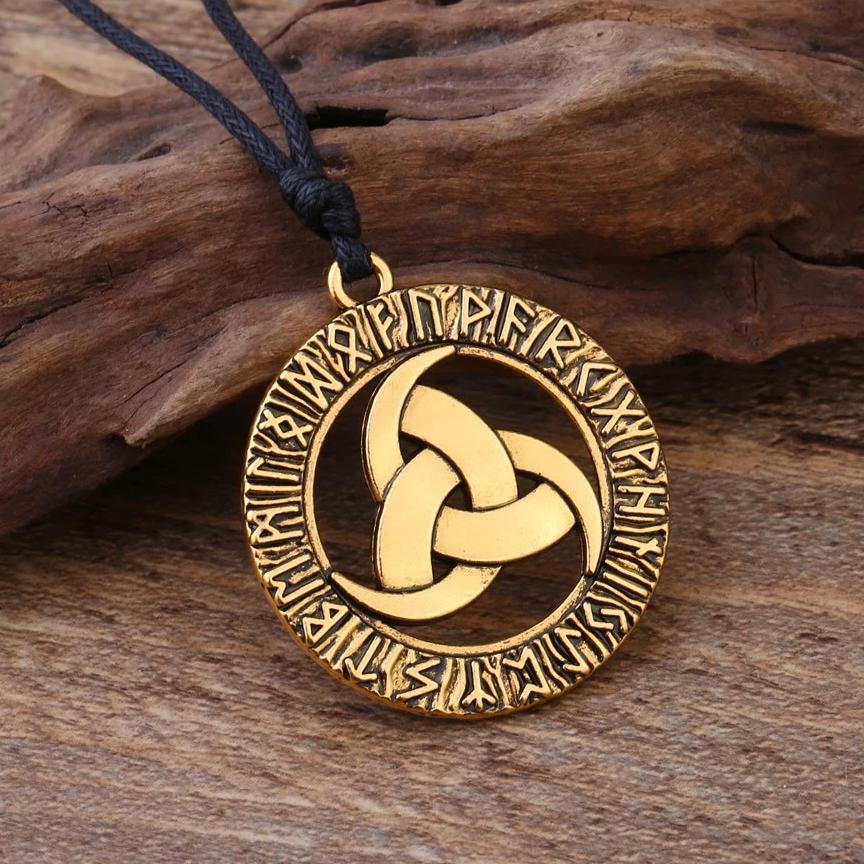 Scandinavian Valknut Design with Trinity Knot-Necklaces-Innovato Design-Silver-Innovato Design