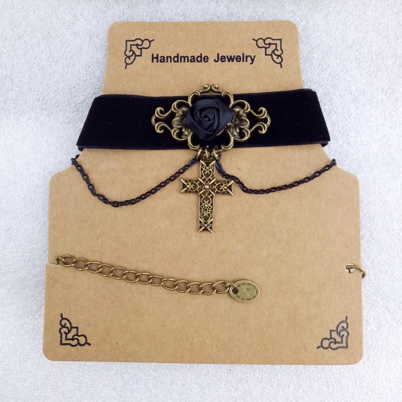 Vintage Jesus Choker Cross Necklace-Necklaces-Innovato Design-Innovato Design