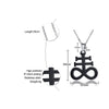 Black Stainless Steel Leviathan Cross Pendant with Chain Necklace - InnovatoDesign