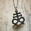 Black Stainless Steel Leviathan Cross Pendant with Chain Necklace - InnovatoDesign
