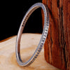 Buddhist Heart Sutra 990 Genuine Silver Vintage Open Cuff Bracelet-Bracelets-Innovato Design-Innovato Design