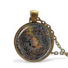 Mayan Calendar Bronze Pendant with Archaeological Glass Image-Pocket Watch-Innovato Design-Beta-Innovato Design