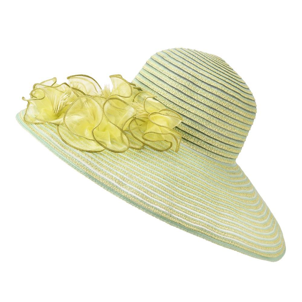 Floppy Large Brim Straw Fascinator Sun Hat-Hats-Innovato Design-Beige-Innovato Design