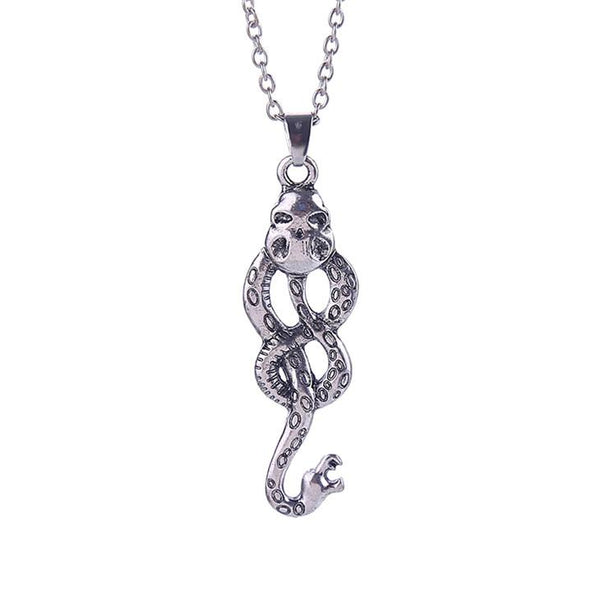 Men's Sterling Silver Snake Necklace Pendant-Necklaces-Innovato Design-Innovato Design