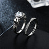 Skull and Cubic Zirconia Punk Style Biker Engagement Ring