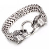 Stainless Steel Gothic Wolf Figaro Chain Bracelets - InnovatoDesign
