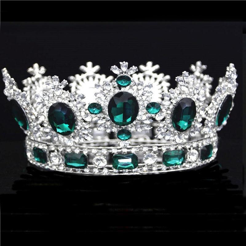 Luxury Royal Queen Crown for Prom or Wedding-Crowns-Innovato Design-Gold Red-Innovato Design