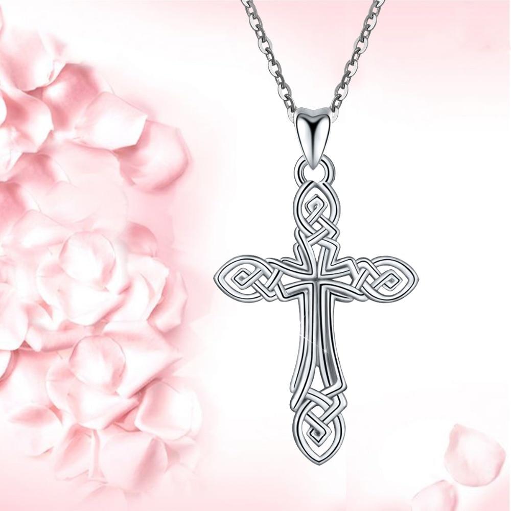 Celtics Knot Cross Fashion Pendant Necklace 925 Sterling Silver-Necklaces-Innovato Design-Innovato Design