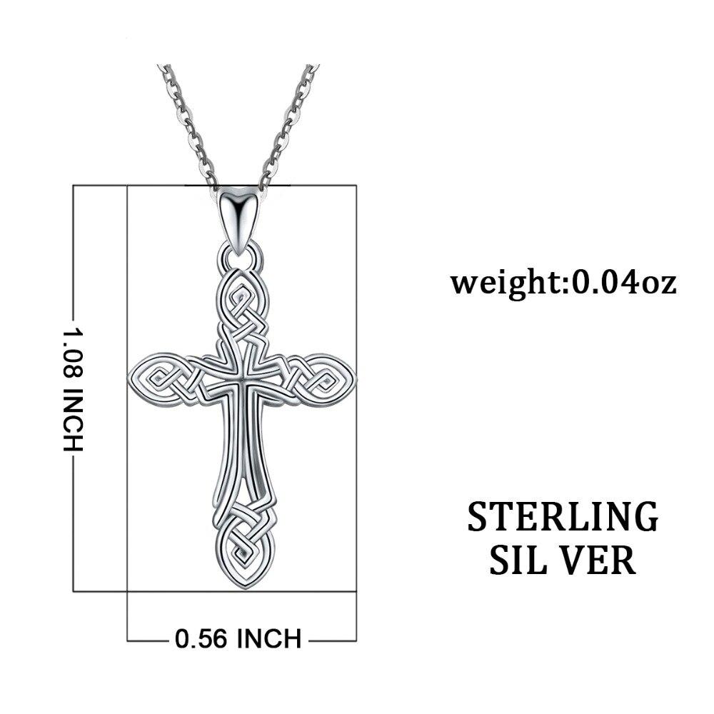Celtics Knot Cross Fashion Pendant Necklace 925 Sterling Silver-Necklaces-Innovato Design-Innovato Design