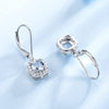 Sky Blue Topaz and Cubic Zirconia 925 Sterling Silver Clip Earrings-Earrings-Innovato Design-Innovato Design