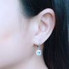 Sky Blue Topaz and Cubic Zirconia 925 Sterling Silver Clip Earrings-Earrings-Innovato Design-Innovato Design