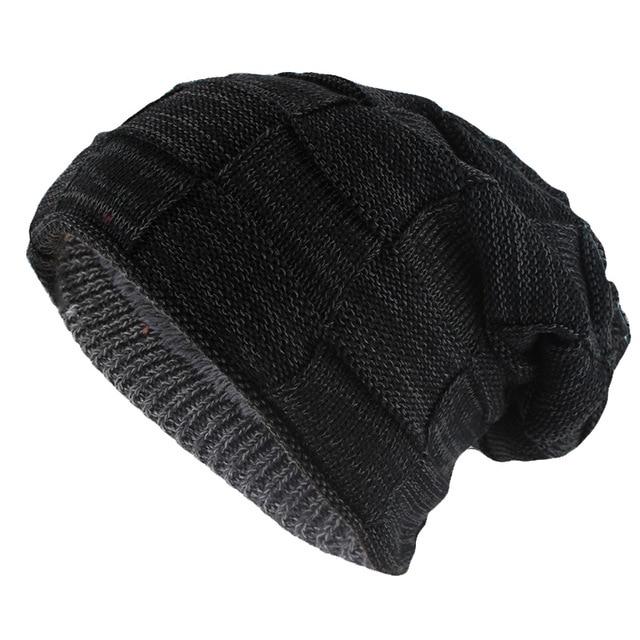Hip-hop Wool Winter Skullie, Beanie or Knit Hat-Hats-Innovato Design-Black-Innovato Design