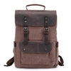 Canvas Leather School 20 to 35 Liter Backpack-Canvas and Leather Backpack-Innovato Design-Coffee-Innovato Design