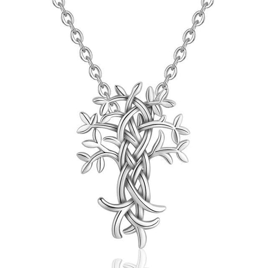 925 Sterling Silver Tree of Life Irish Knot Pendant Necklace-Necklaces-Innovato Design-Innovato Design
