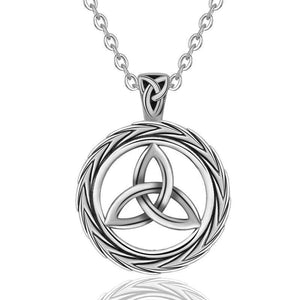 925 Sterling Silver Trinity Knot / Odin's Horn Pendant Necklace-Necklaces-Innovato Design-Innovato Design