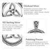 925 Sterling Silver Trinity Knot / Odin's Horn Pendant Necklace-Necklaces-Innovato Design-Innovato Design