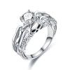 Skull and Crystal Wedding Engagement Ring-Rings-Innovato Design-6-White-Innovato Design