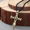 Celtic Cross Statement Pendant Necklaces with Rope Chain - InnovatoDesign