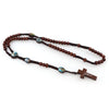 I.N.R.I. Crucifix Jesus Crucifix Cross Wood Rosary Pendant Necklace-Necklaces-Innovato Design-Innovato Design