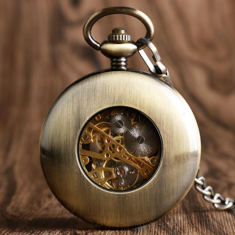 Luxury Wooden Pocket Watch Antique with Chain-Pocket Watch-Innovato Design-Innovato Design