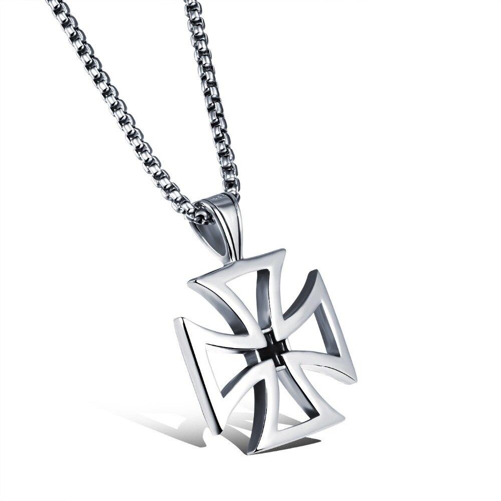 Hollow Maltese Cross Pendant Necklace-Necklaces-Innovato Design-Innovato Design